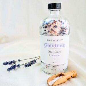 Goodness Lavender Bath Salts (16 oz) – Rooted + Rested Collection