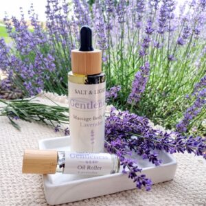 Gentleness Lavender Massage Oil (2 oz & 10 ml Roller) | Abide Collection
